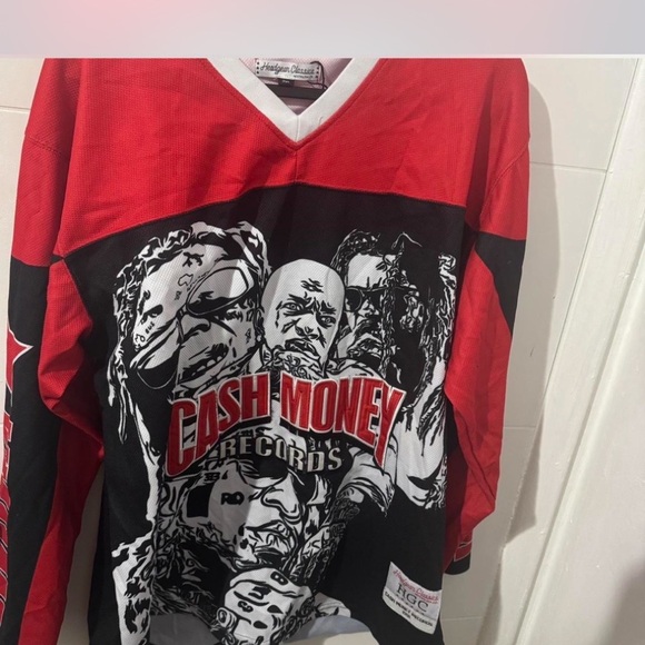 Red and Black Cash Money Records Men's Sweater - Picture 8 of 8